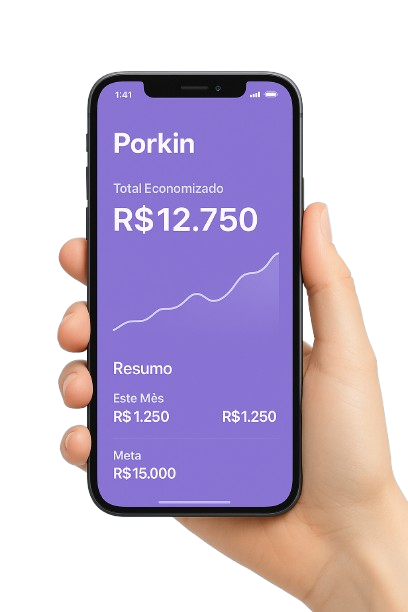 Smartphone showing financial app